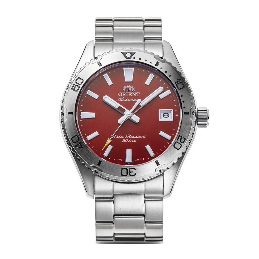 Orologio da uomo Orient Sports Mako quadrante rosso cinturino in acciaio...