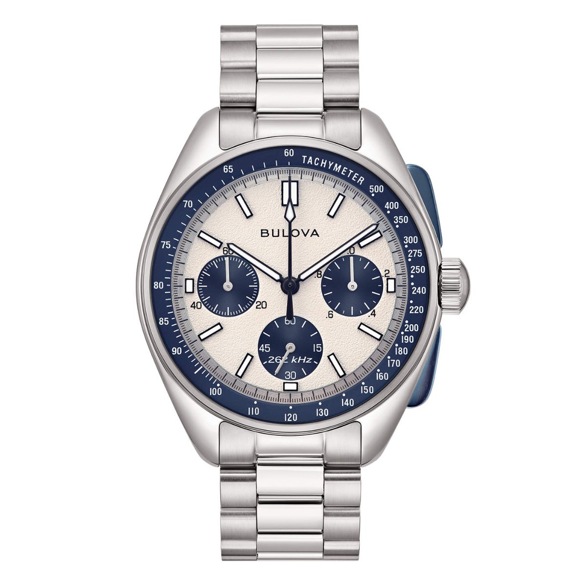 Bulova MoonWatch Panda Orologio Lunar Pilot Chrono Bianco Blu 43mm 98A305