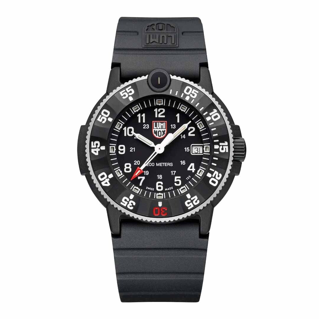 Luminox 43mm Originale Navy Seal 3000 Serie Nero/Bianco Quadrante Nero Rub Strap