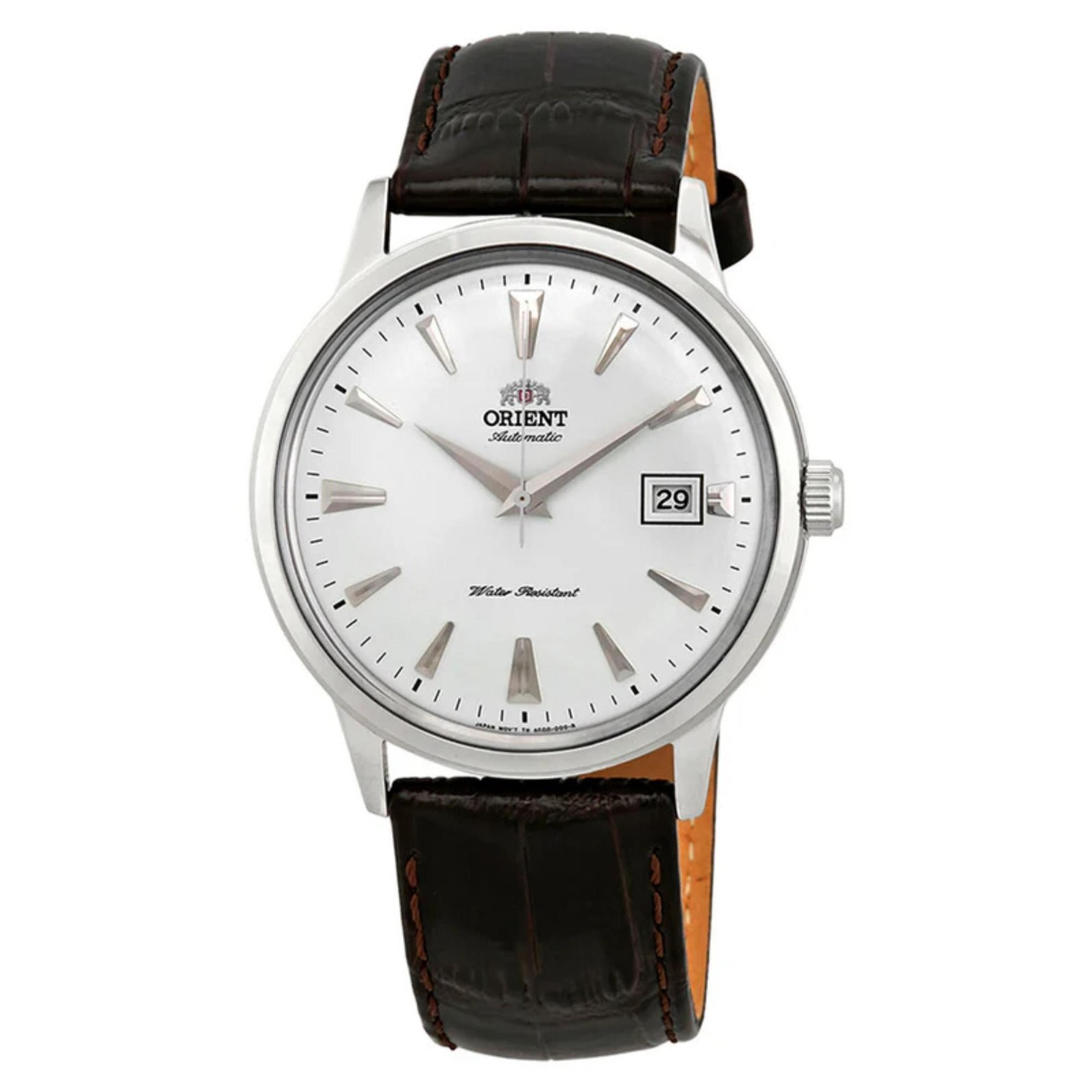 Orologio Uomo Orient Bambino Automatico Quadrante Bianco Cinturino Pelle Marr...