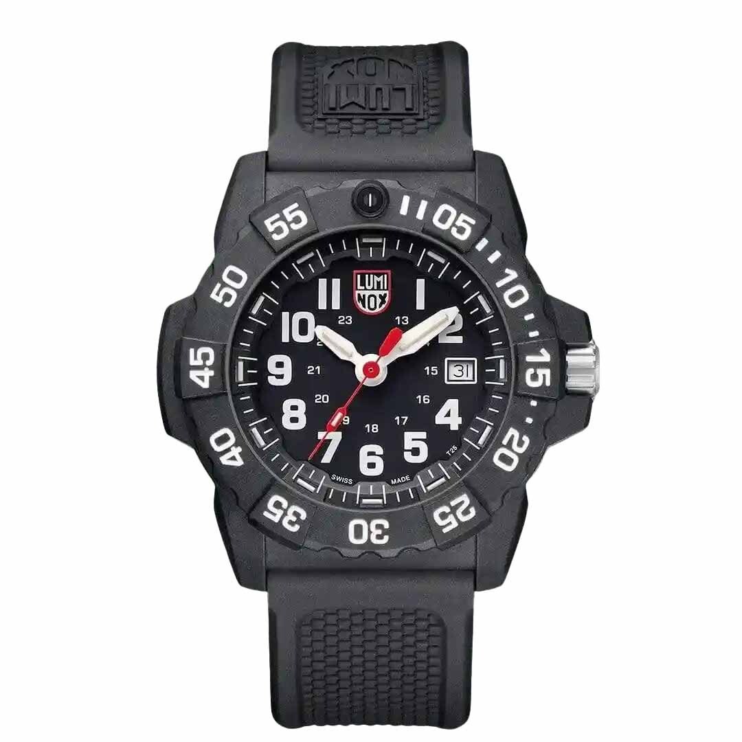 Luminox Navy SEAL 3500 Nero/Orologio Quadrante Bianco PU Cinturino Nero