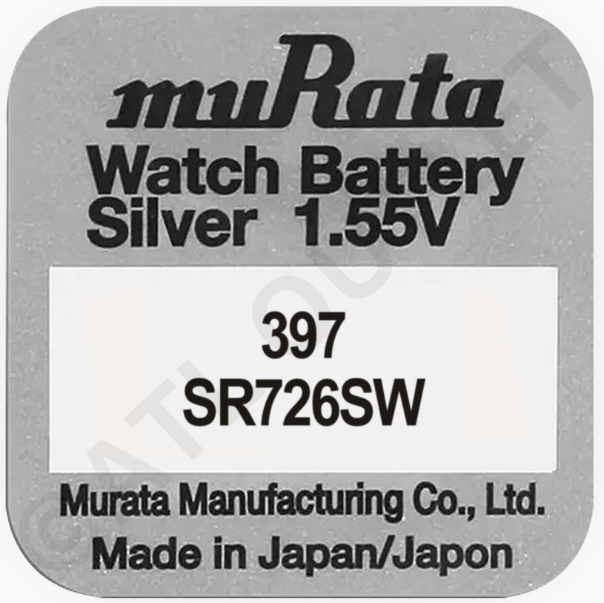 Murata 397 SR726SW 1.55v Argento Ossido Batteria Orologio - Prodotto IN Giappone