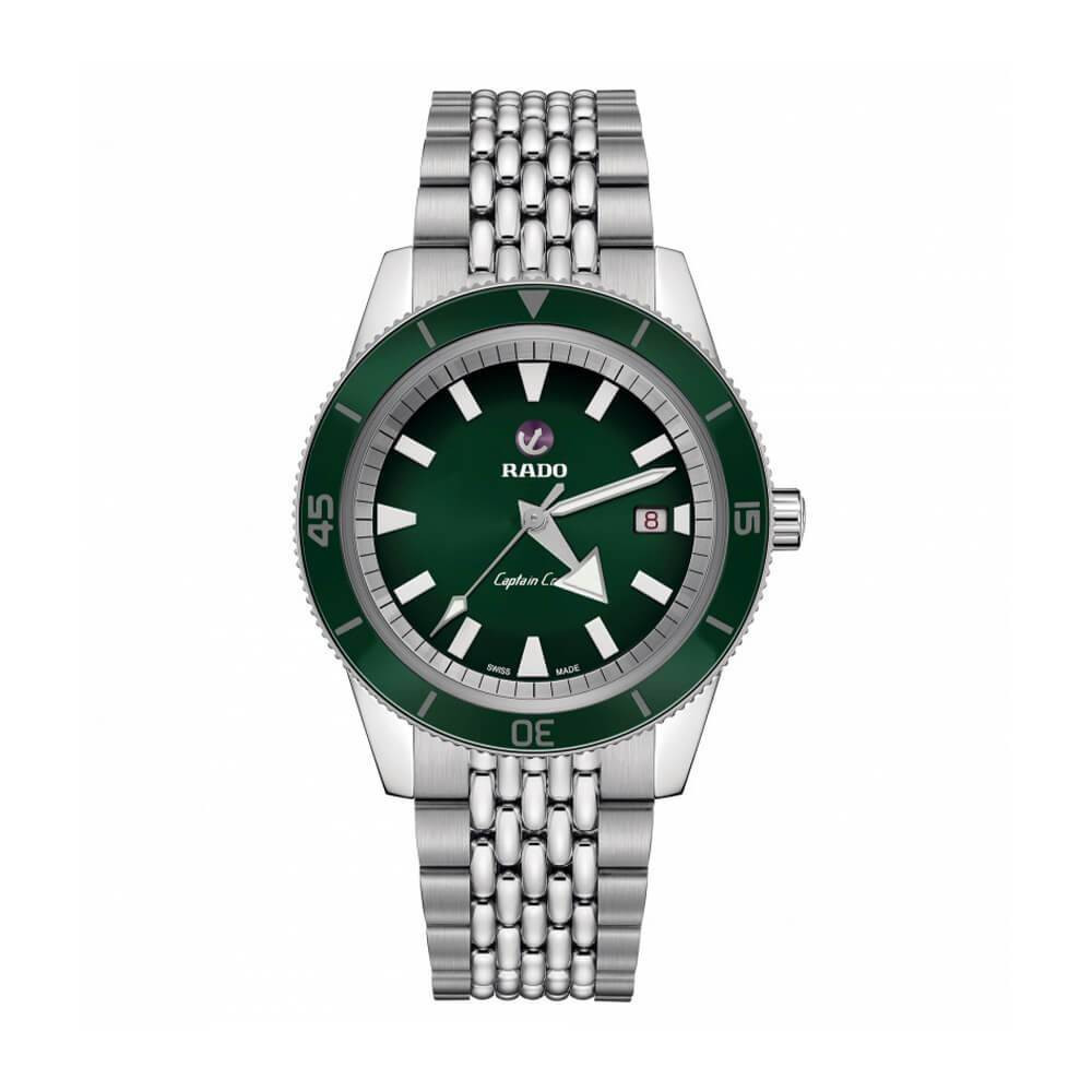 Orologio Rado Captain Cook Automatic R32505313 Watch Acciaio 42 mm Verde Uomo