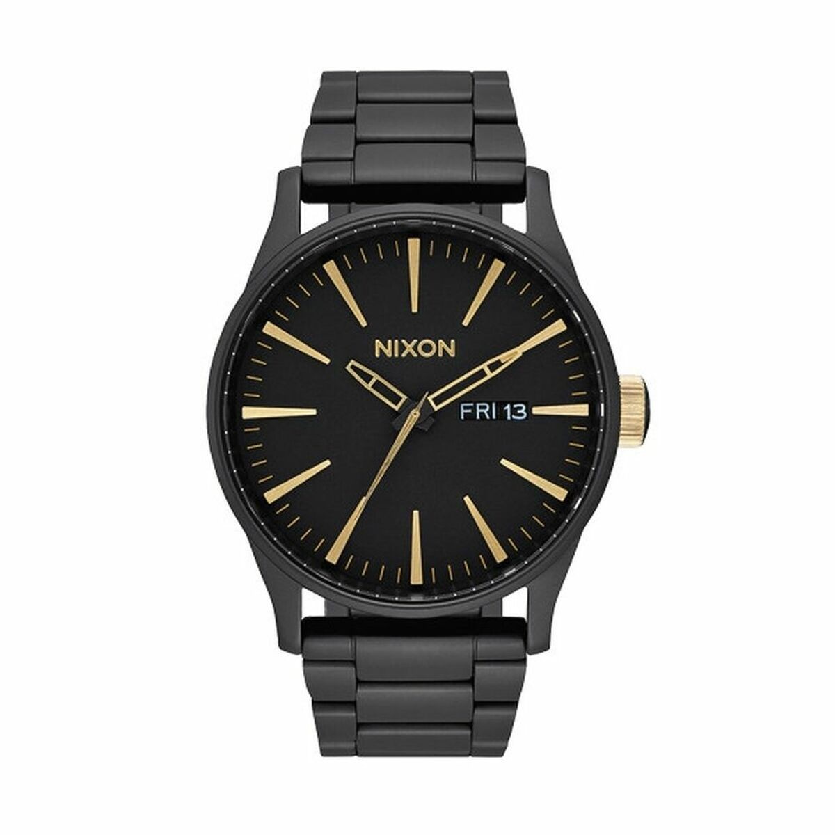 Orologio Uomo Nixon Sentry SS Nero Oro
