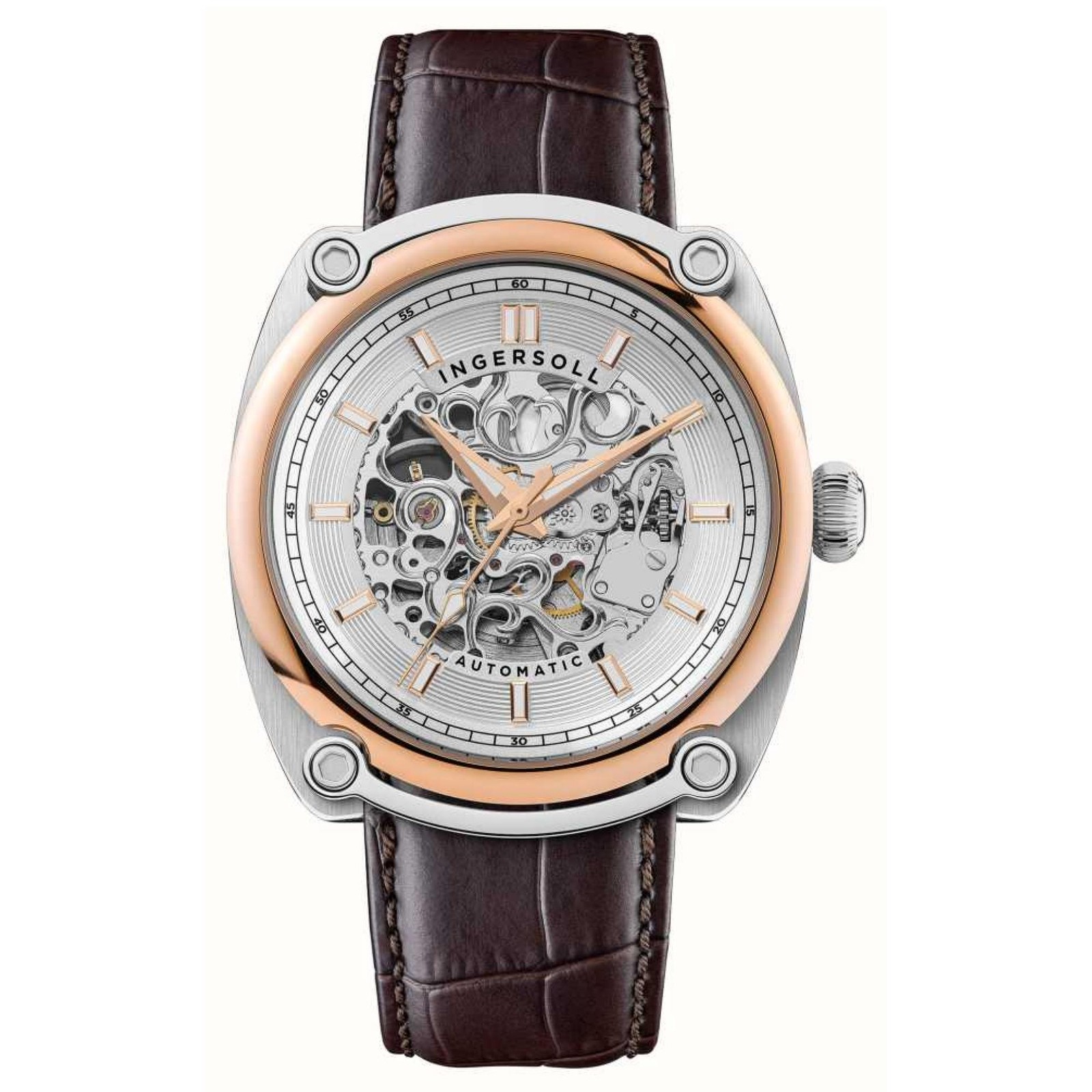 Orologio Uomo Automatico Ingersoll The Michigan 1892 Quadrante Bianco...