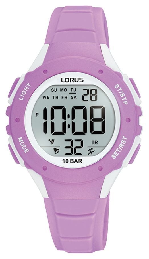 Lorus Quadrante Digitale Multifunzione Digitale 100M (32Mm) / Silicone R2369PX9
