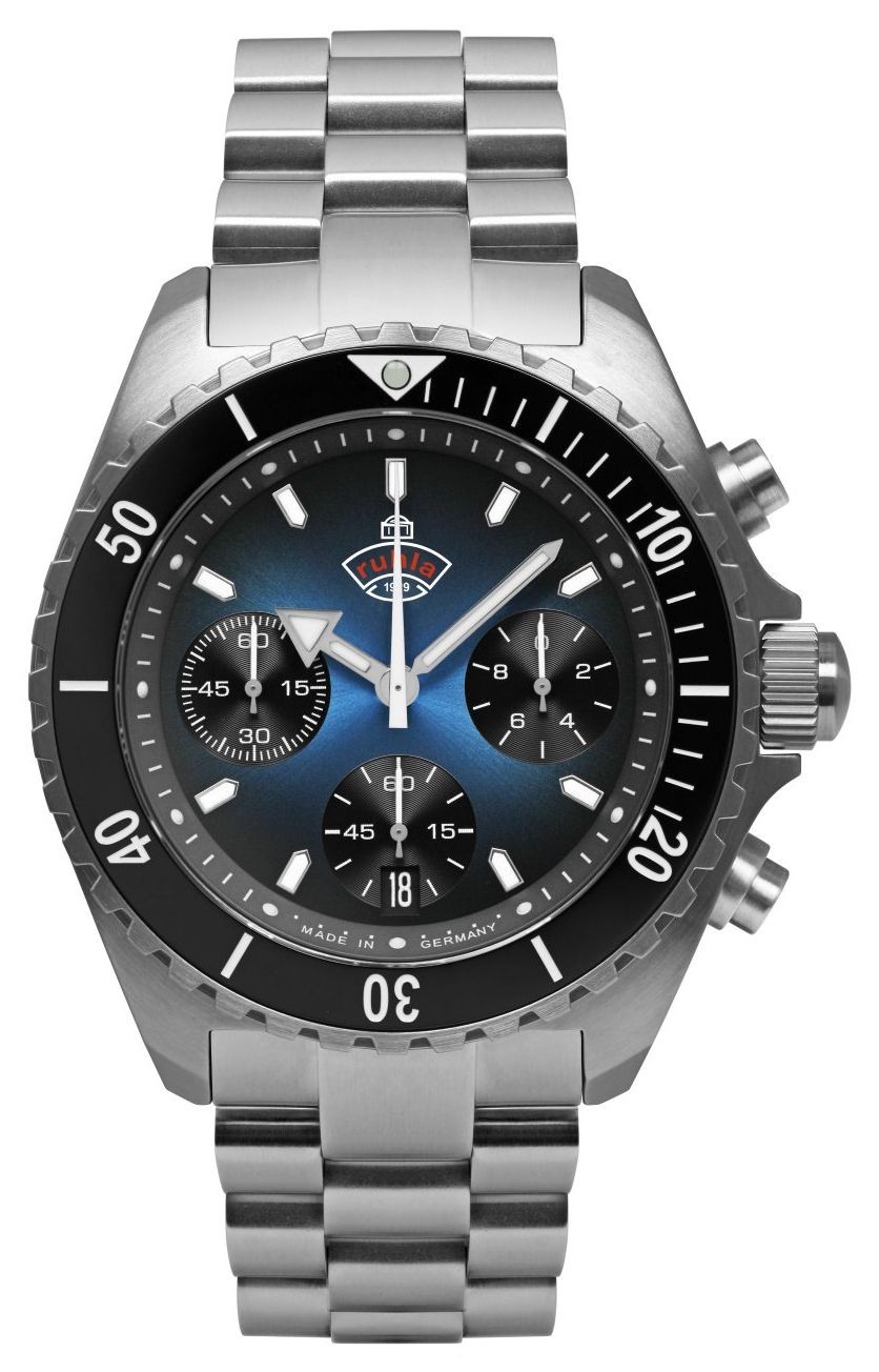 RUHLA Glasbach Cup Hill Cronografo Al Quarzo (43 Mm) Quadrante Blu 4970M3