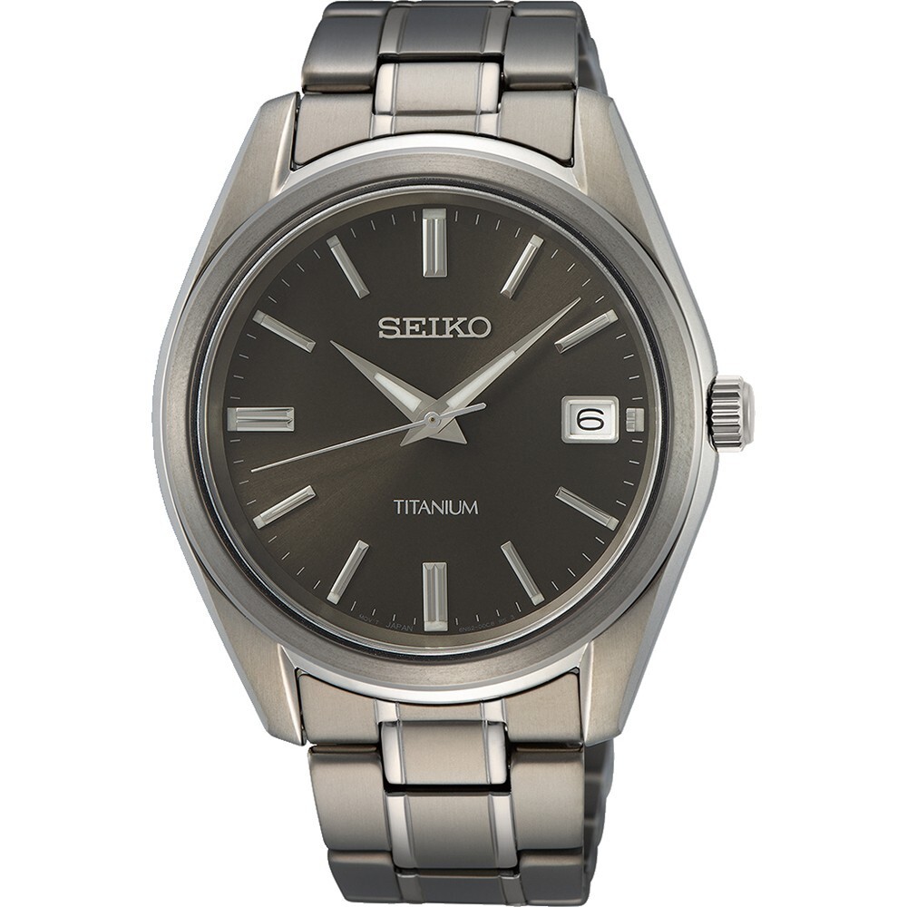 Orologio elegante da uomo Seiko Conceptual Sunray Dial cinturino in titanio...