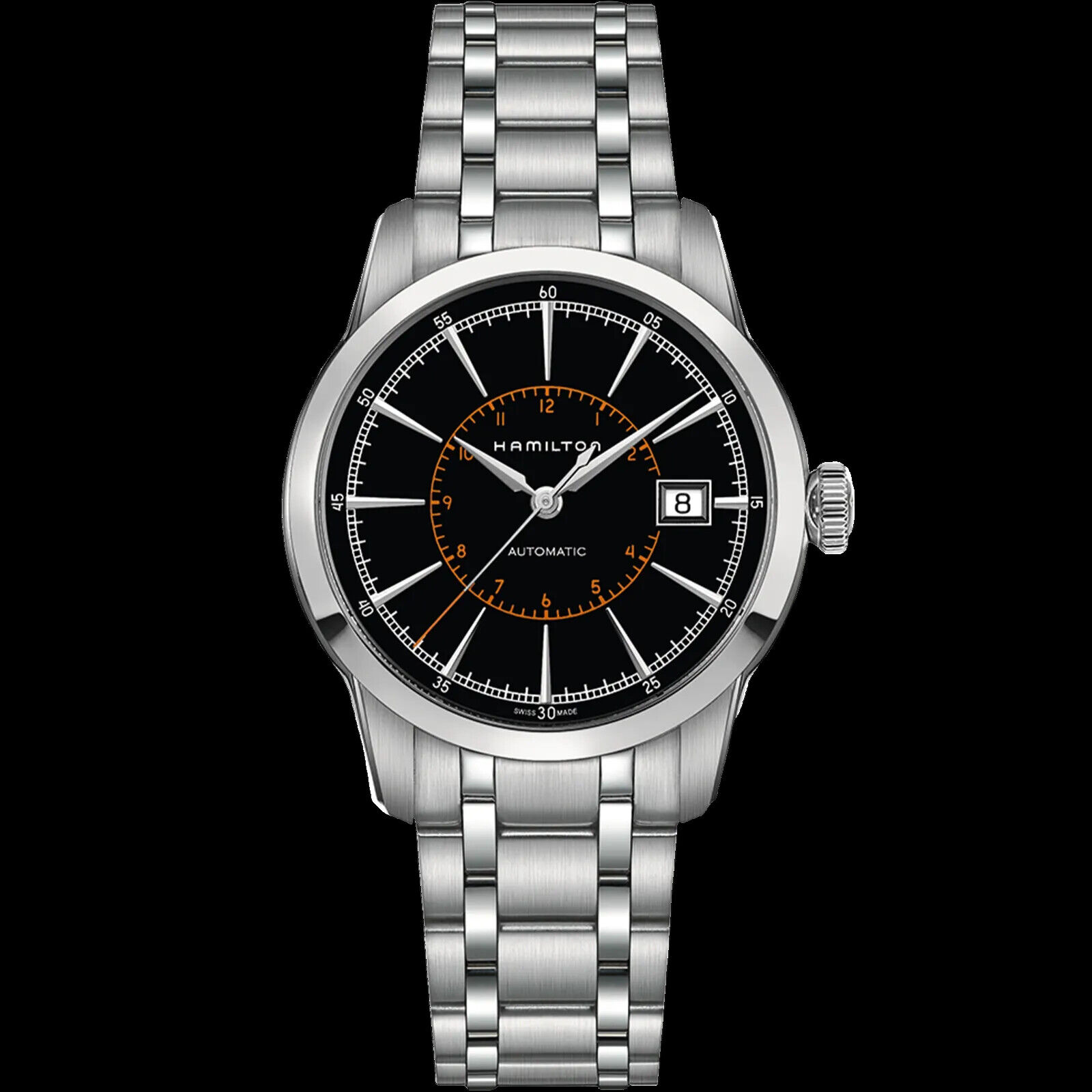 Hamilton Americana Classico Ferrovia Automatico H40555131 Nero Dial 40MM Watch