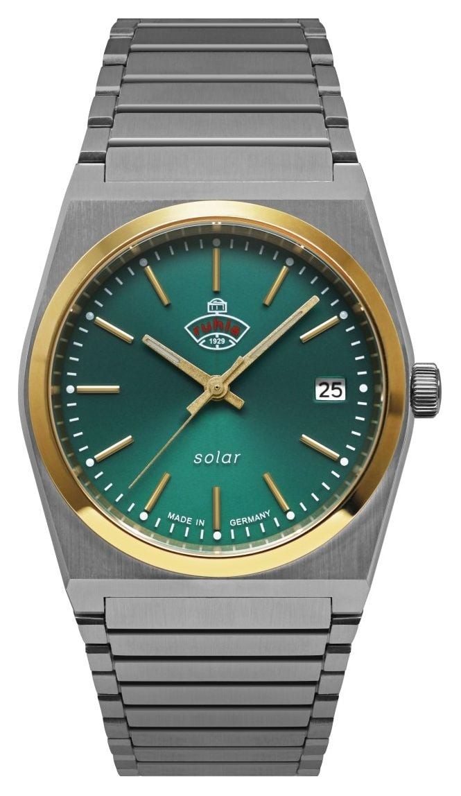 RUHLA Space Control Xs Solar (35 Mm) Quadrante Verde Scuro/Bracciale In 4643M4