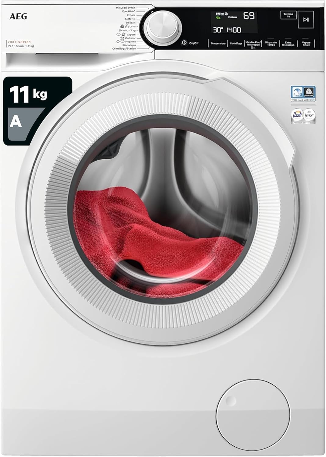 AEG ProSteam Serie 7000 Lavatrice a carica frontale LR7H114AW 11Kg