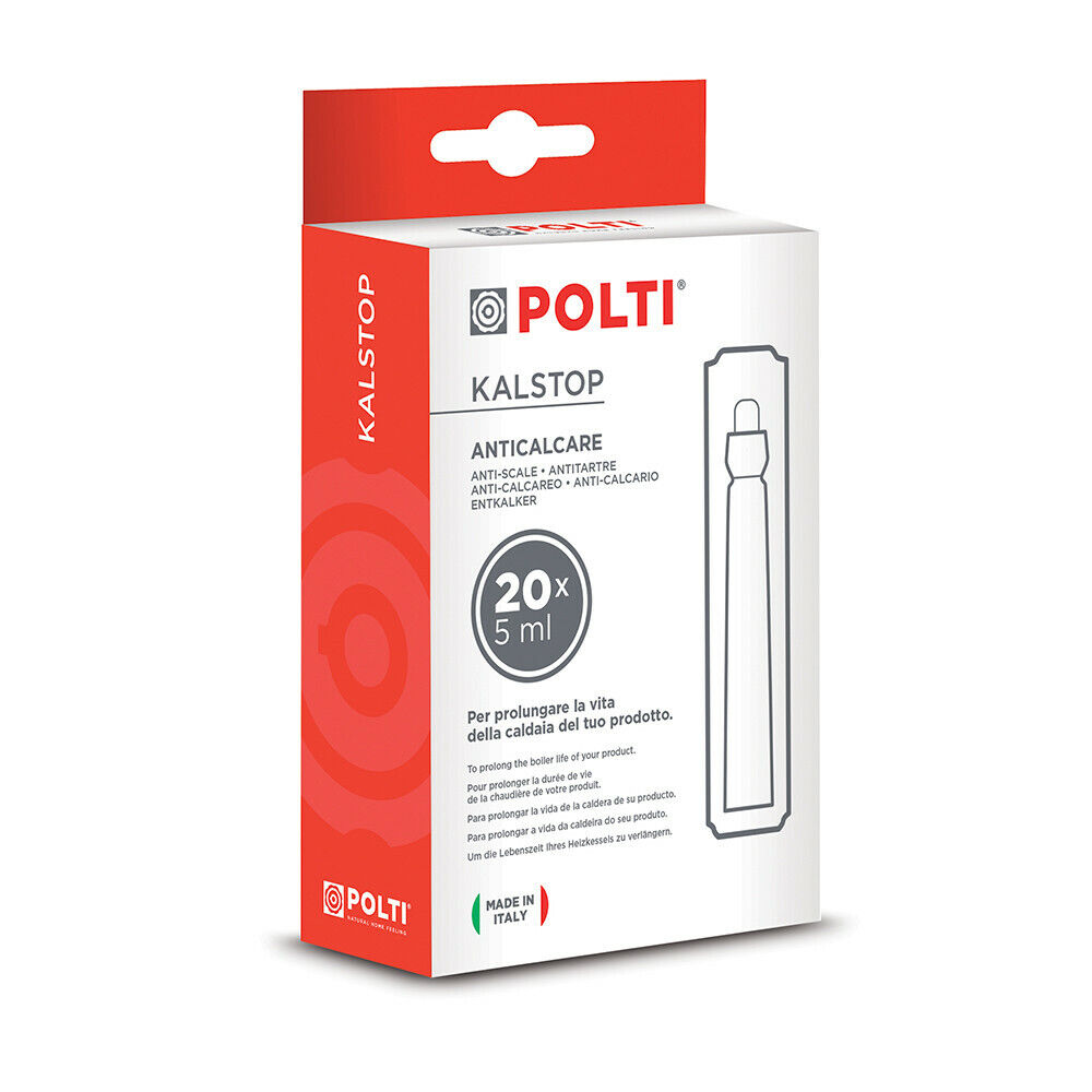 Liquido 20x 5ml Anticalcare Decalcificante Polti KALSTOP x Vaporetti Ferri Polti