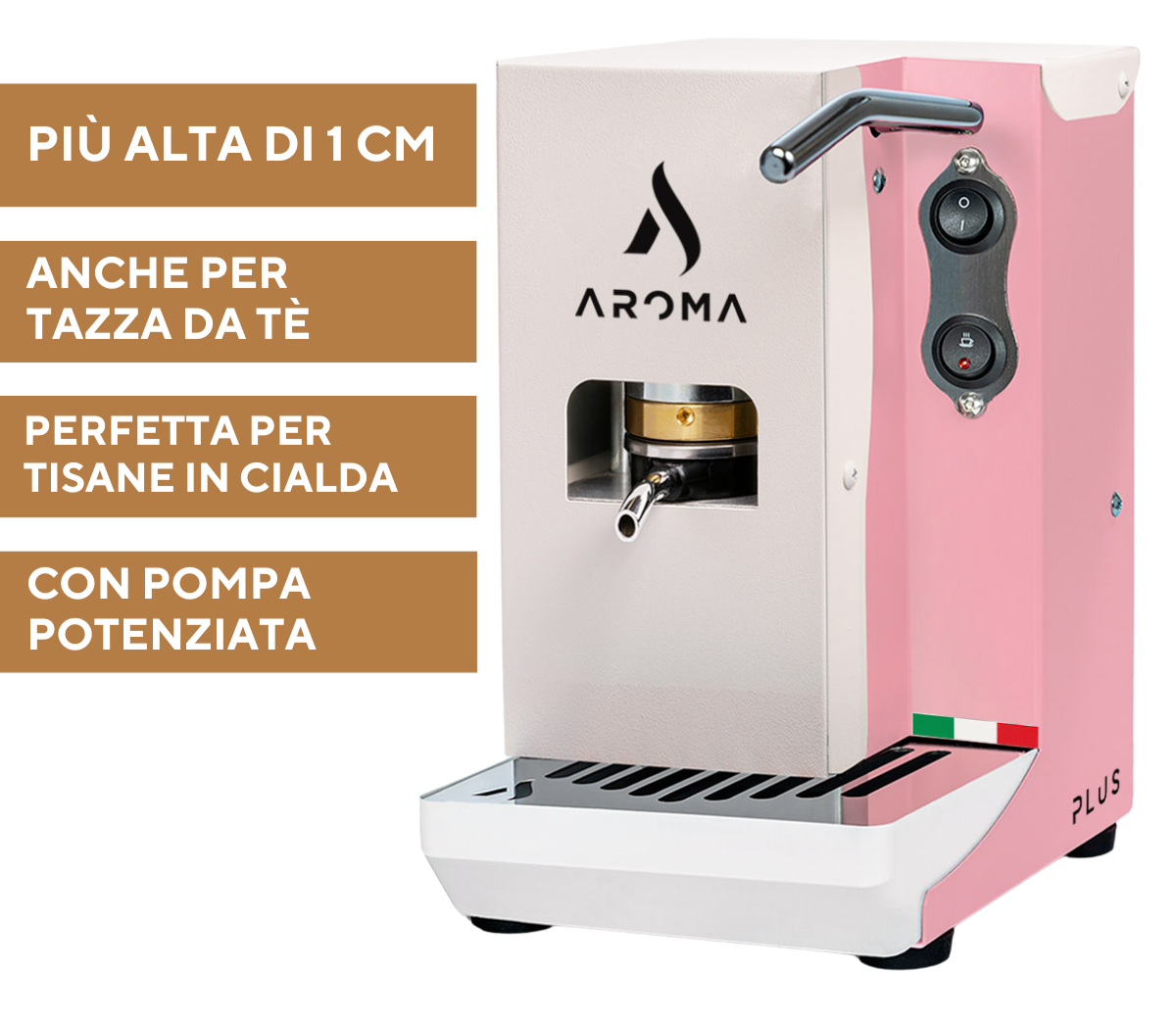 MACCHINA CAFFÈ A CIALDE IN CARTA AROMA PLUS+ PINK ESE 44 + 50 CIALDE OMAGGIO