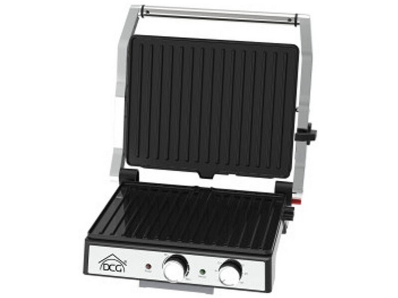DCG Bistecchiera Elettrica Potenza 2000W con Piastre Antiaderenti ST3900
