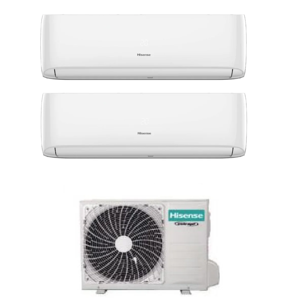 Condizionatore Hisense Hi-Comfort R 32 Dual Split 7000+18000 Btu + 3AMW62U4RJC