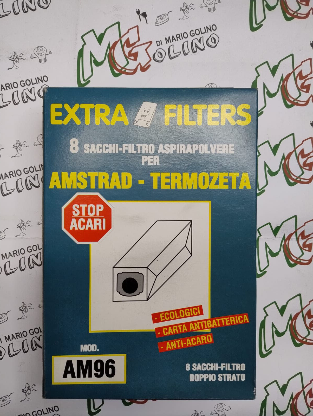 8 SACCHETTI-FILTRO X ASPIRAPOLVERE AMSTRAD TERMOXETA MODELLO AM96 EXTRA FILTERS