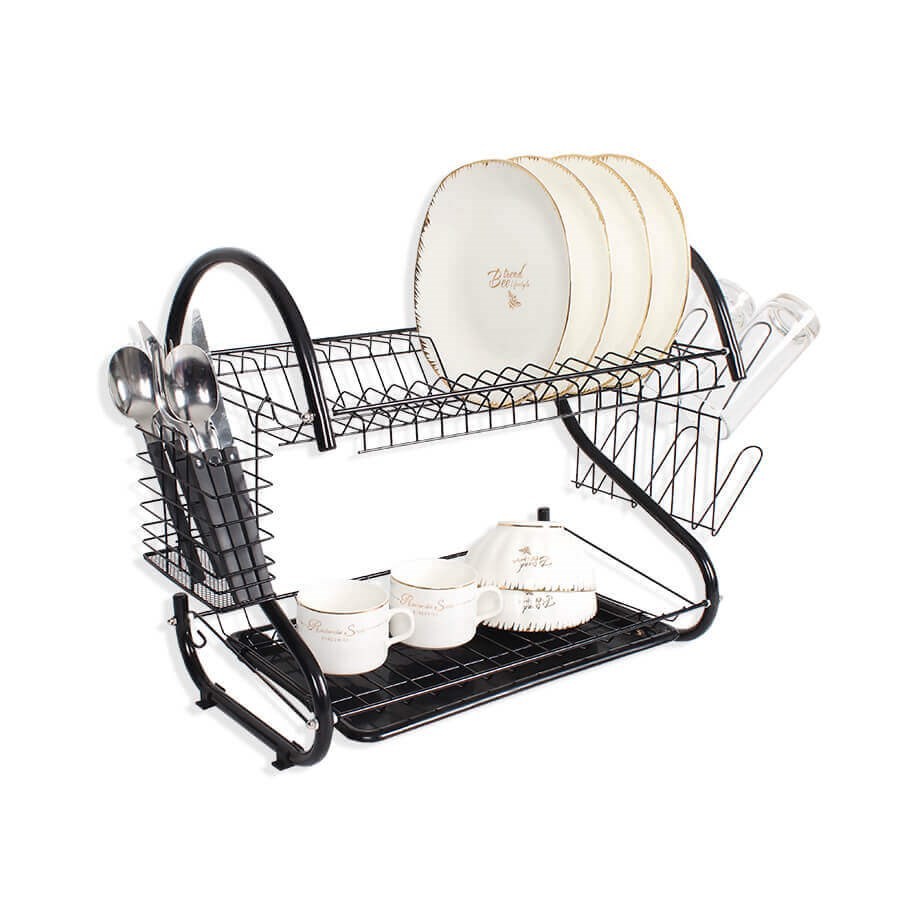 mellerware Dish drying rack 38 cm MR-1025-38 black Maestro MR-1025-38-BLACK