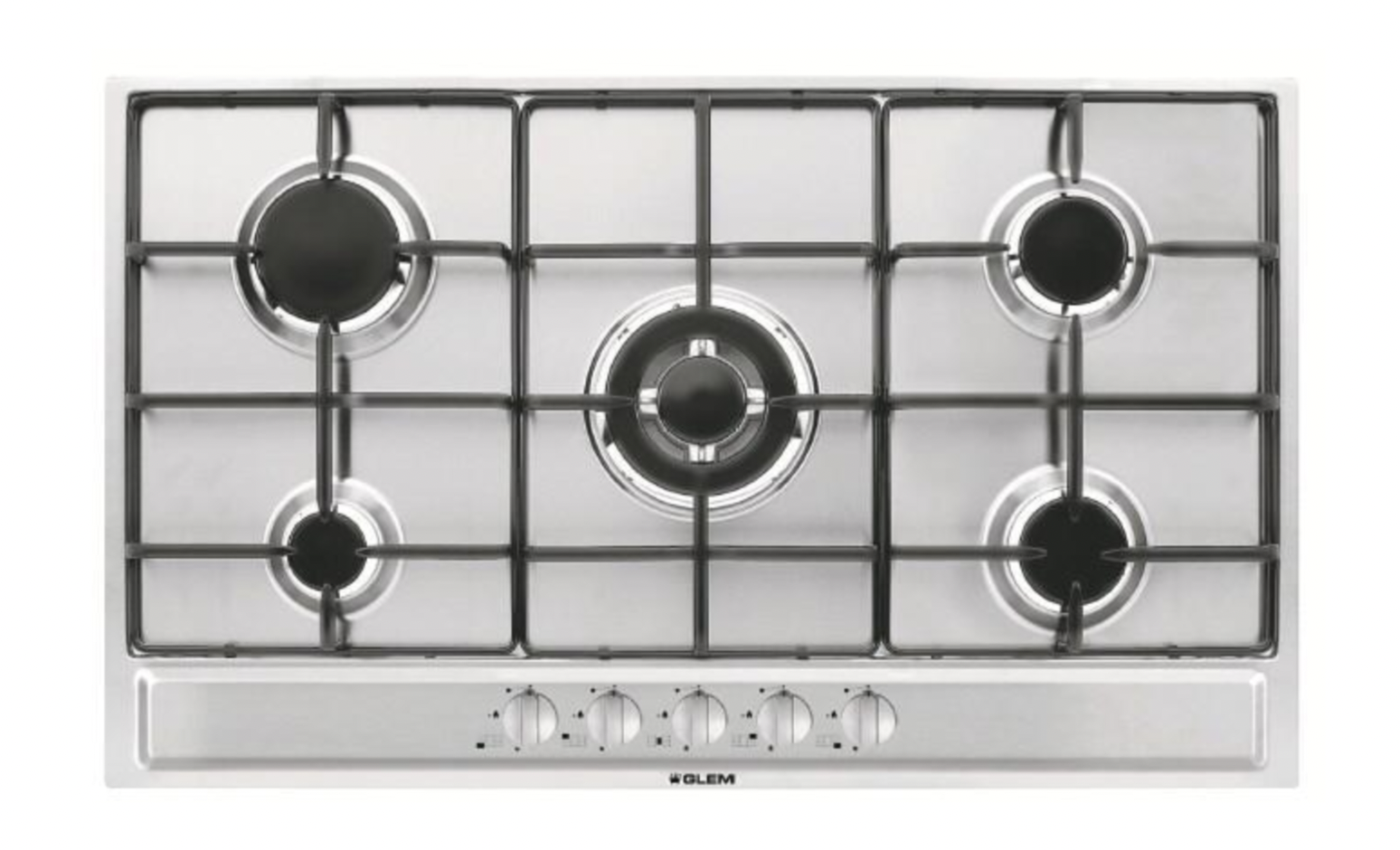 GLEM GAS P95FXV PIANO COTTURA INCASSO 90 CM 5 BRUCIATORI ACCIAIO INOX