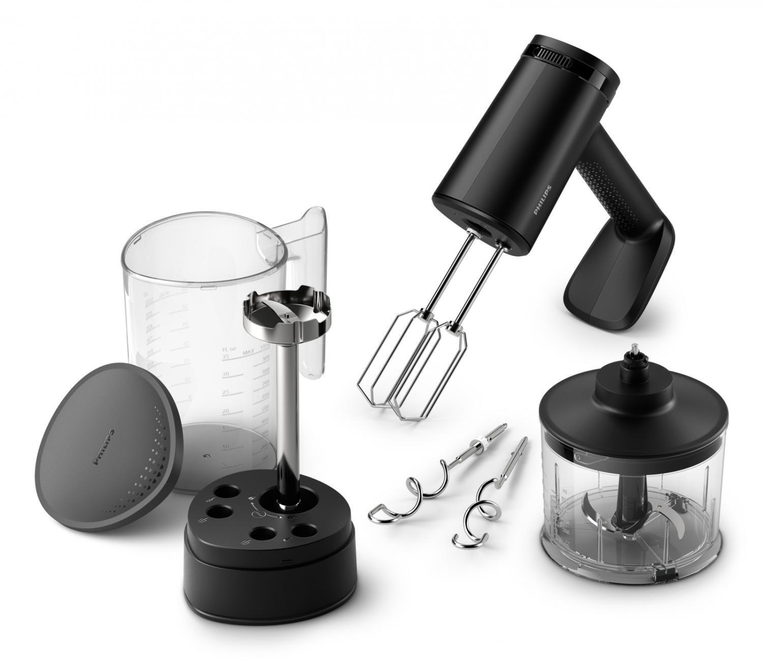 Philips Sbattitore Elettrico Mixer 500W 5 Velocità Funzione Turbo Nero HR3781/20