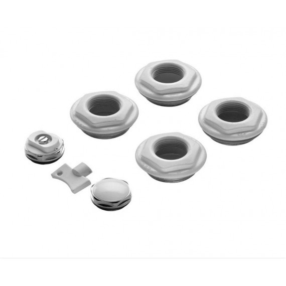 KIT TAPPO E RIDUZIONE PER RADIATORE OSCAR 1"x1/2 RAL9010 GLOBAL