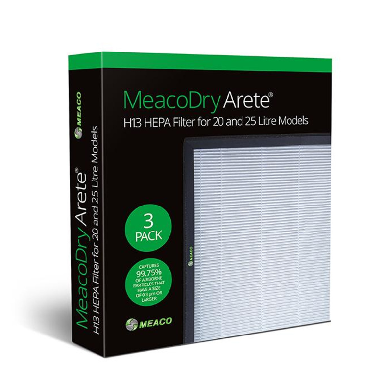 Filtro HEPA Meaco Dry Arete H13 per modelli da 20 e 25 L (confezione da 3)
