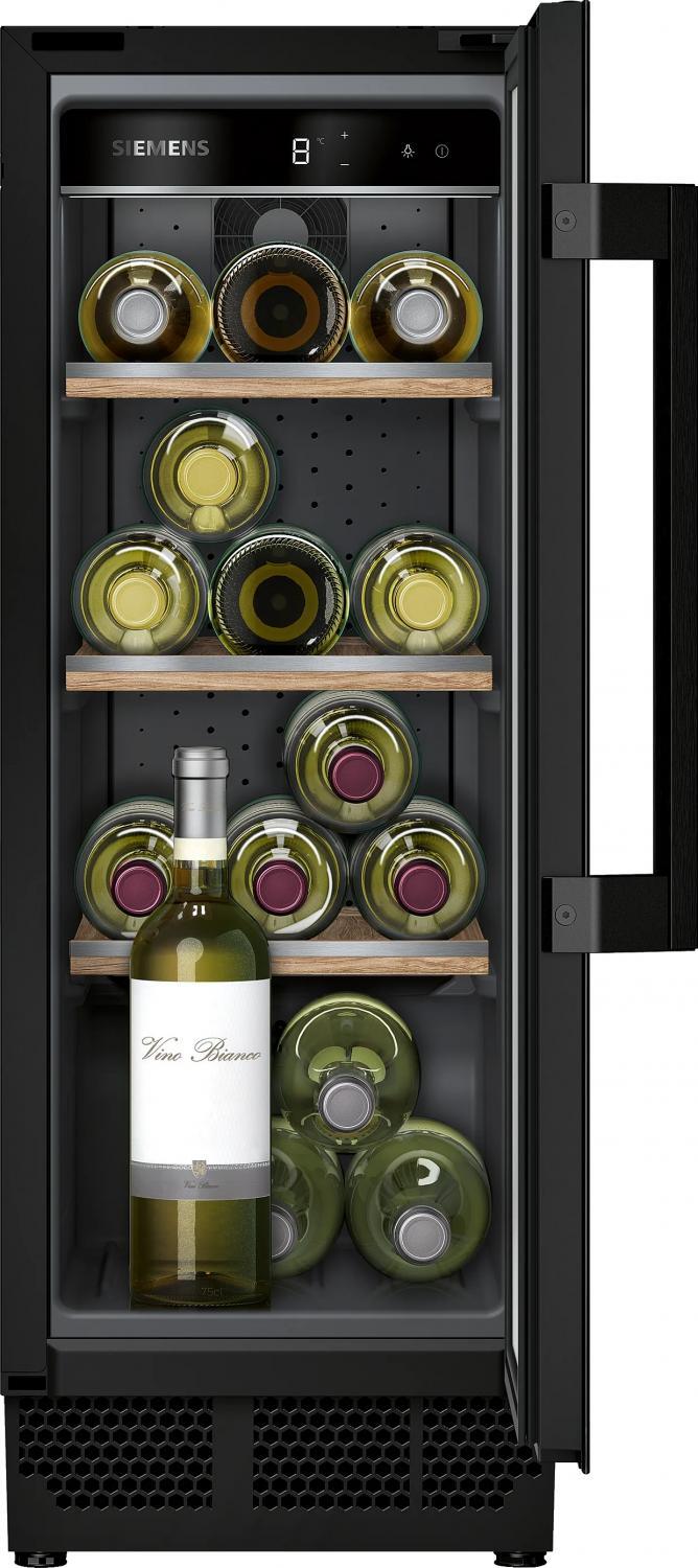 Siemens Cantinetta Vino da Incasso 21 Bottiglie Cl.F 5-20°C Nero KU20WVHF0 iQ500