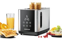 ROMMELSBACHER TO 850 2 fetta/e Nero Stainless steel Stainless steel Touch LED