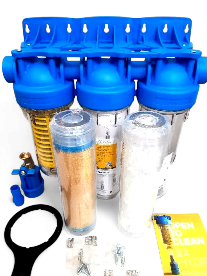 FILTRO ACQUA ATLAS  1" ANTICALCARE RESINA CATIONICA TRIO HYDRA 10" AUTOPULENTE