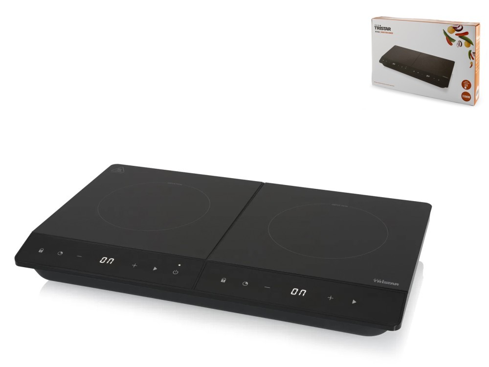 Tristar piastra elettrica induzione 2 fuochi cm. 19+16 3500W