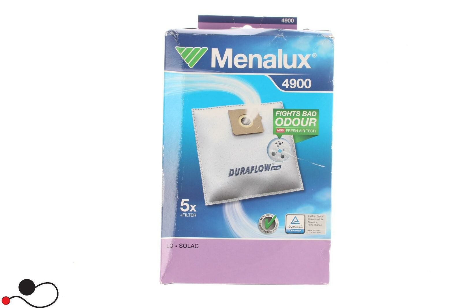 SACCHETTO ASPIRAPOLVERE MENALUX 4900 5X LG SOLAC 9001961334 COMPATIBILE