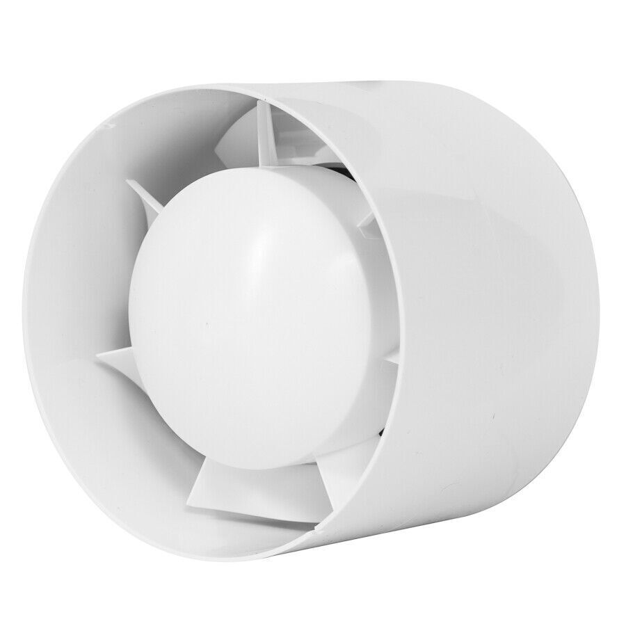 Ventilatore Estrattore Inline 100Mm / 4" Con Timer / Tubo Di Scarico Duct