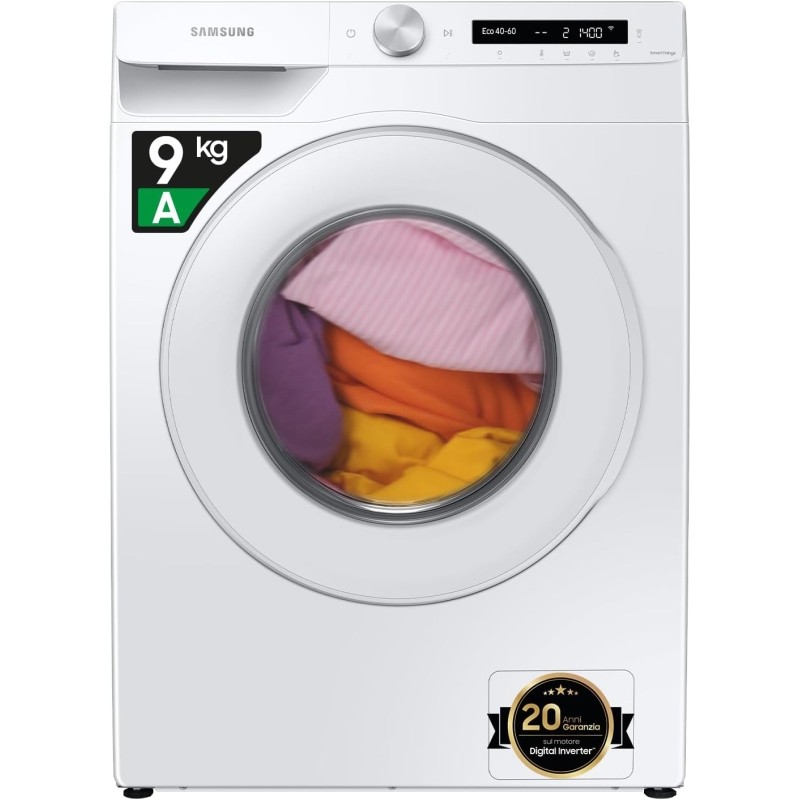 SAMSUNG WW90T534DTW LAVATRICE 9KG 1400 GIRI ECODOSATORE VAPORE WI-FI CLASSE A