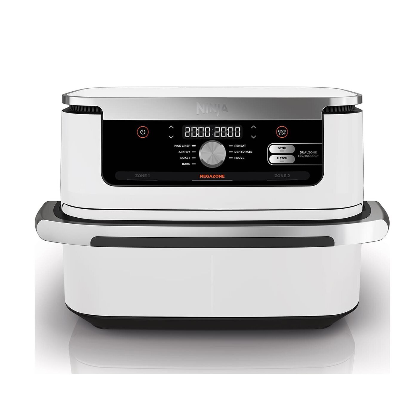 Ninja Friggitrice Foodi FlexDrawer Friggitrice ad Aria, Doppia Zona, Separatore