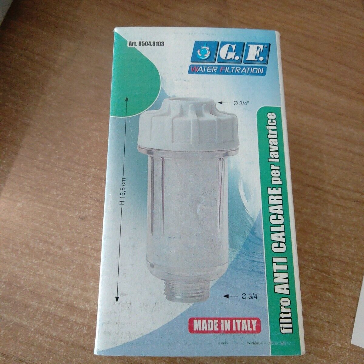 G.F. FILTRO ANTICALCARE PER LAVATRICE 8504.8103 ATTACCO DA 3/4"