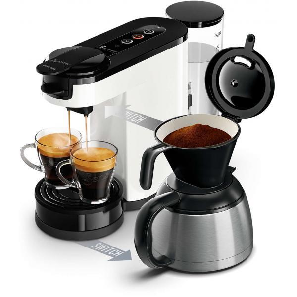 Macchina da caffè 2 in 1 switch senseo philips hd6592/05, 2 in 1 con filtro e po