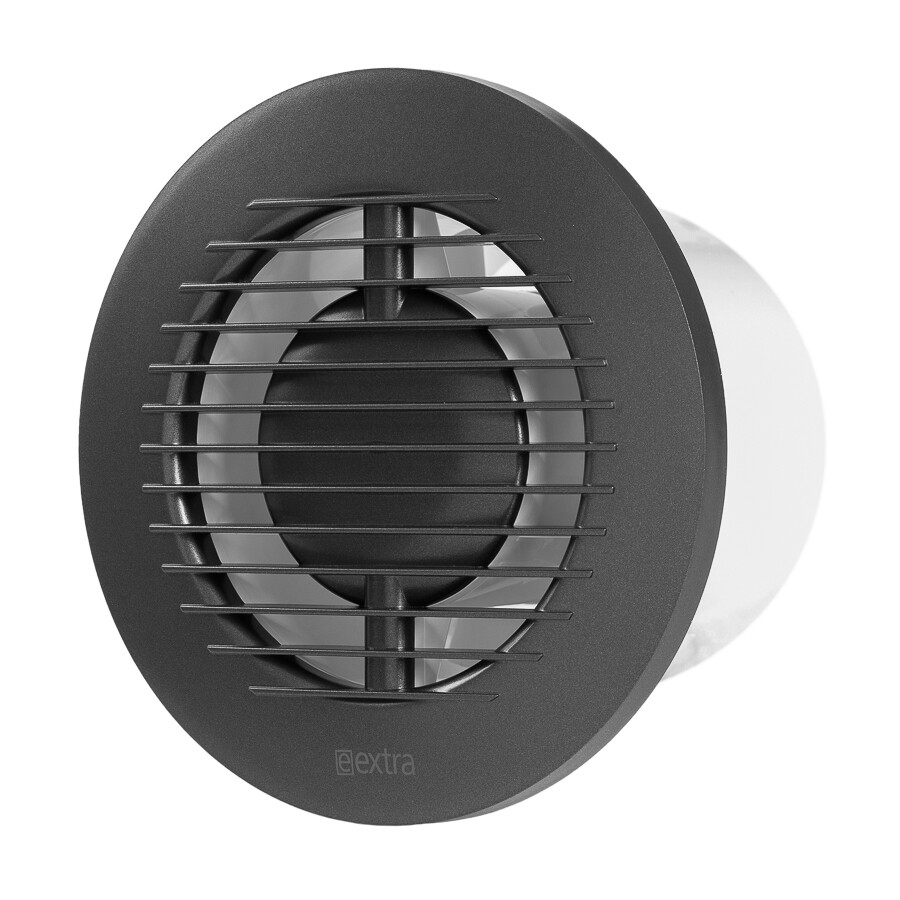 Antracite Silenzioso Rotondo Bagno Extractor Fan 100mm/10.2cm con Sfera Bearing