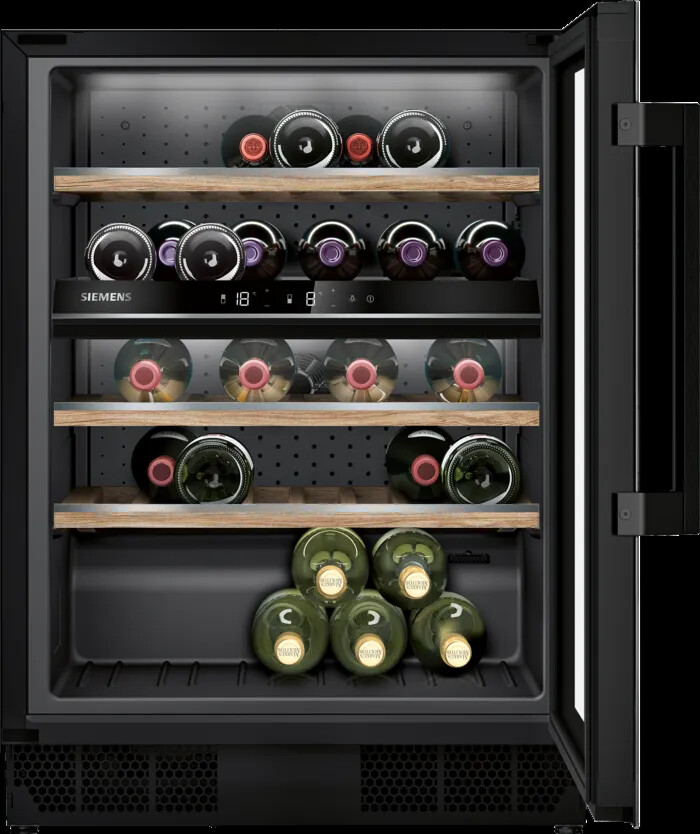 Siemens iQ500 KU21WAHG0 Cantinetta per vino da 44 bottiglie - Nero