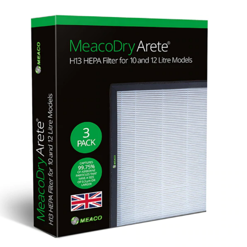 Filtro HEPA Meaco Dry Arete H13 per modelli da 10 e 12 L (confezione da 3)