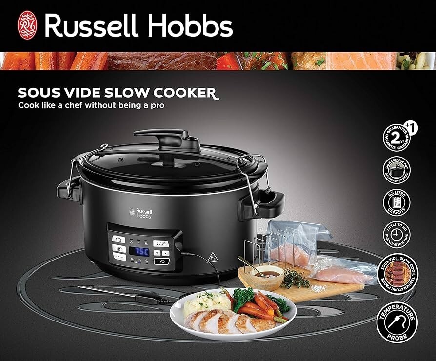 Russell Hobbs 25630 Sous Vide e Slow Cooker - Nero, 6,5 L