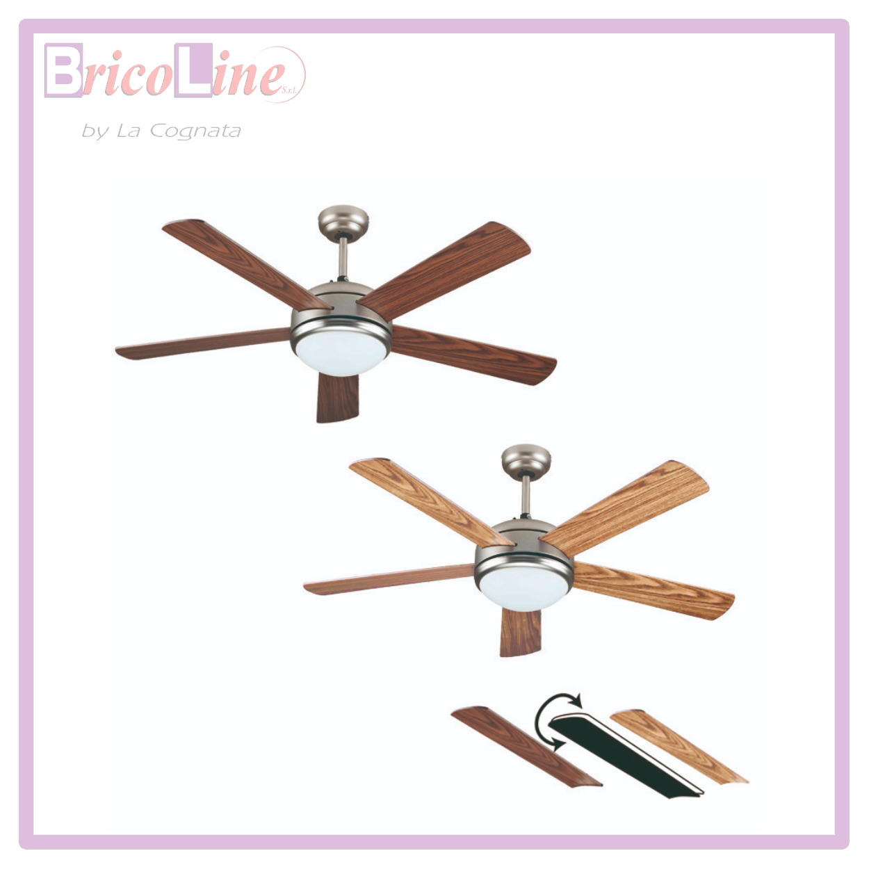VENTILATORE DA SOFFITTO 5 PALE C/TELECOMANDO 60W 3 VELOCITA DCF-139 VINCO 70934