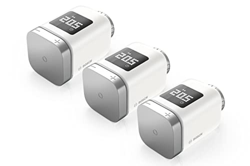Bosch Smart Home termostato per radiatore II, set 3 pz., termostati smart con fu