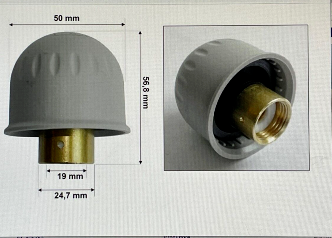 Tappo Caldaia Femmina da 1/2" per Ferro da Stiro Polti PTEU0064 - PTEU0134