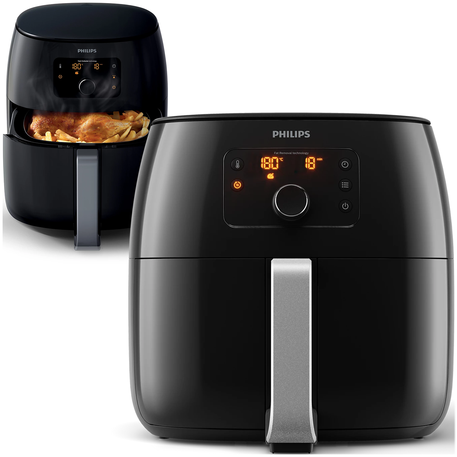 NUOVA friggitrice ad aria calda Philips Airfryer HD9650 90 XXL 7 3L grill dig...