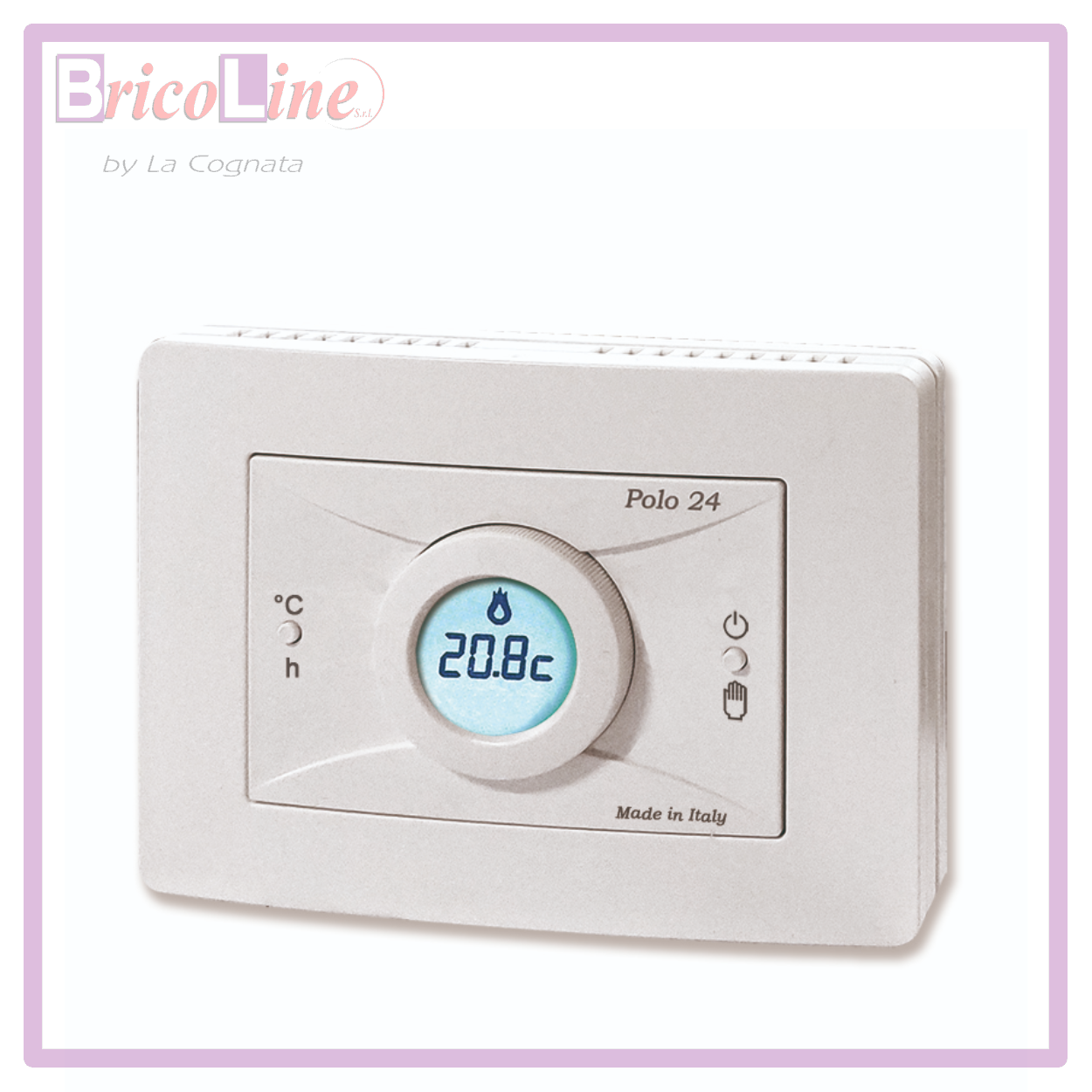 CRONOTERMOSTATO INCASSO/PARETE DIGITALE GG POLO 24 BIANCO GECA