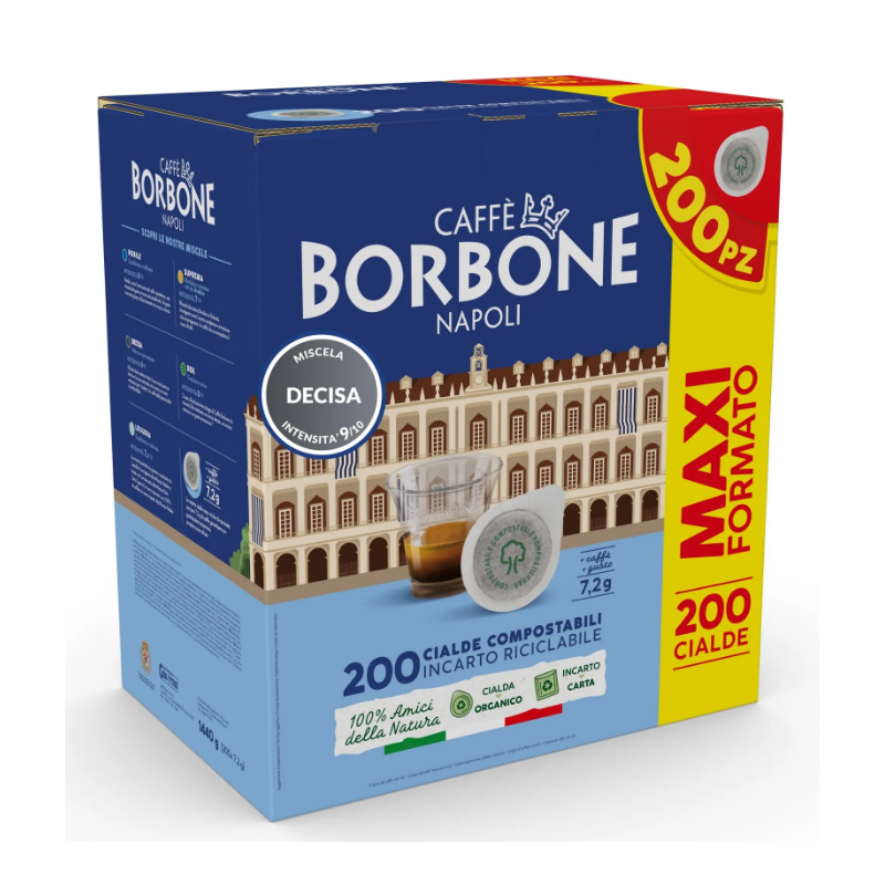 CAFFE' BORBONE MISCELA DECISA 200 CIALDE ESE 44MM