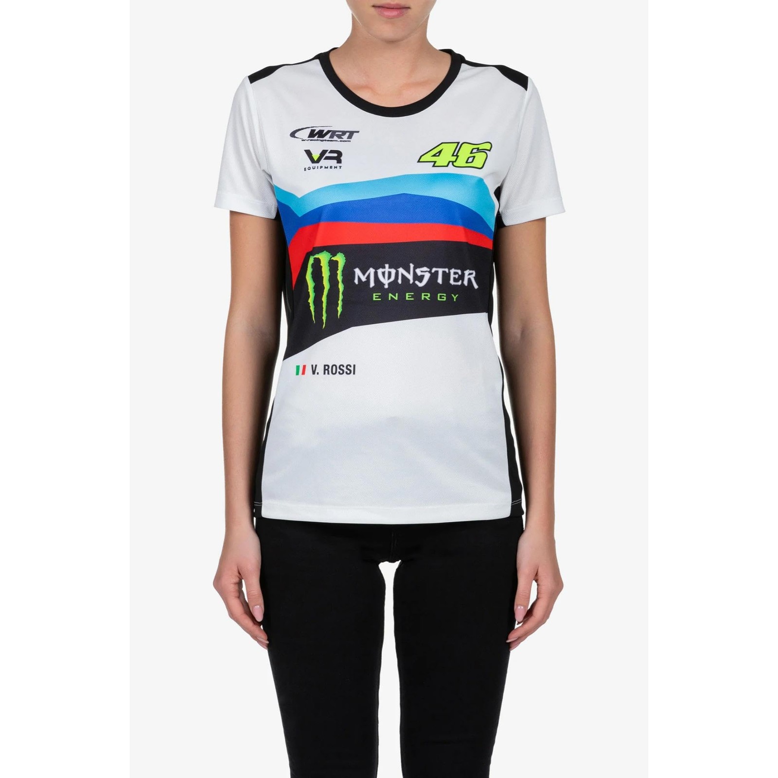 VR46 T-Shirt Donna Valentino Rossi Monster WRT Line Nero XS Ufficiale
