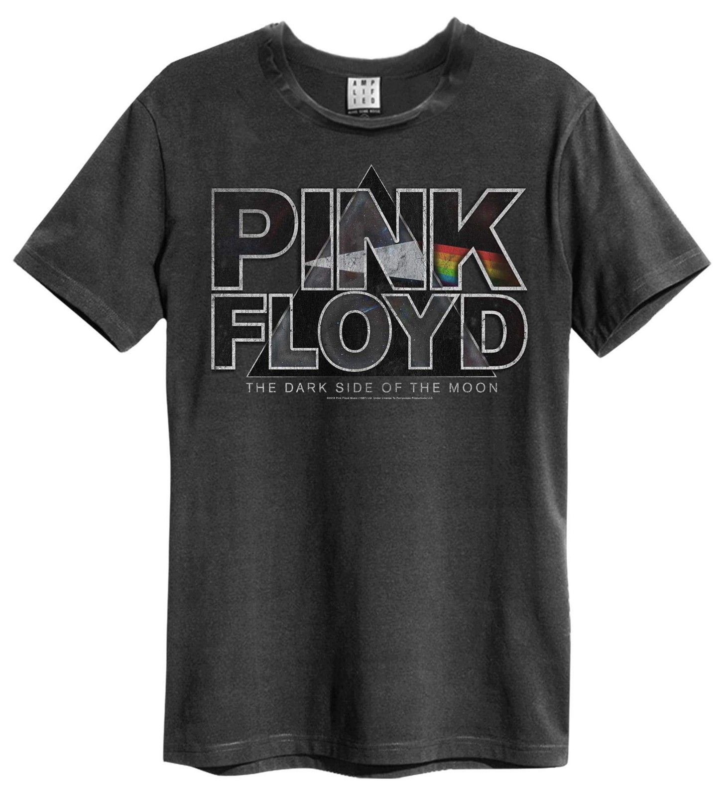 Amplifed Space Pyramid Unisex Charcoal T-Shirt