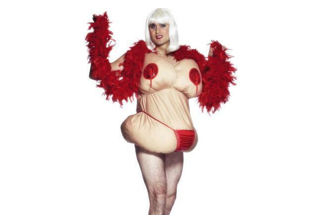 Costume imbottito donna sexi con boa piumato