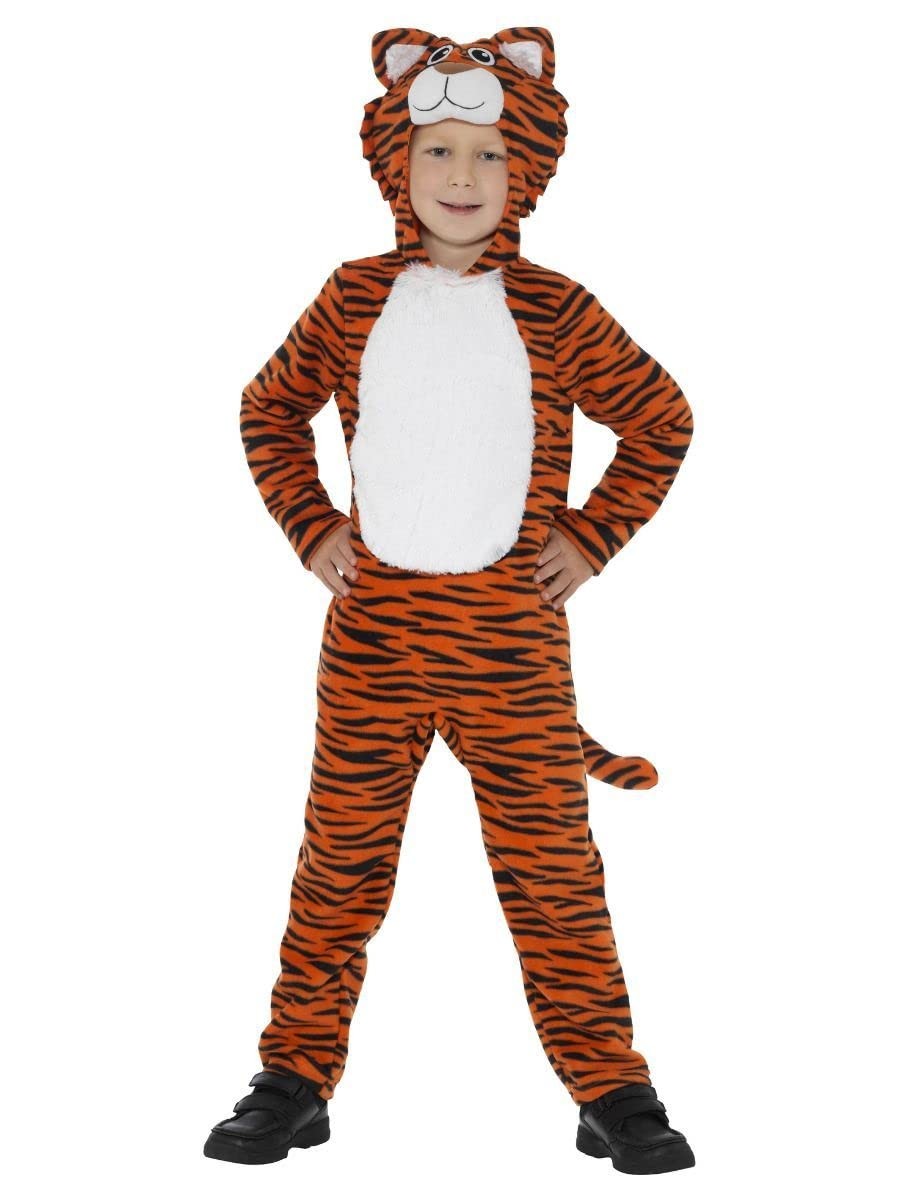 Smiffys Tiger Costume, Orange & Black (Size L)