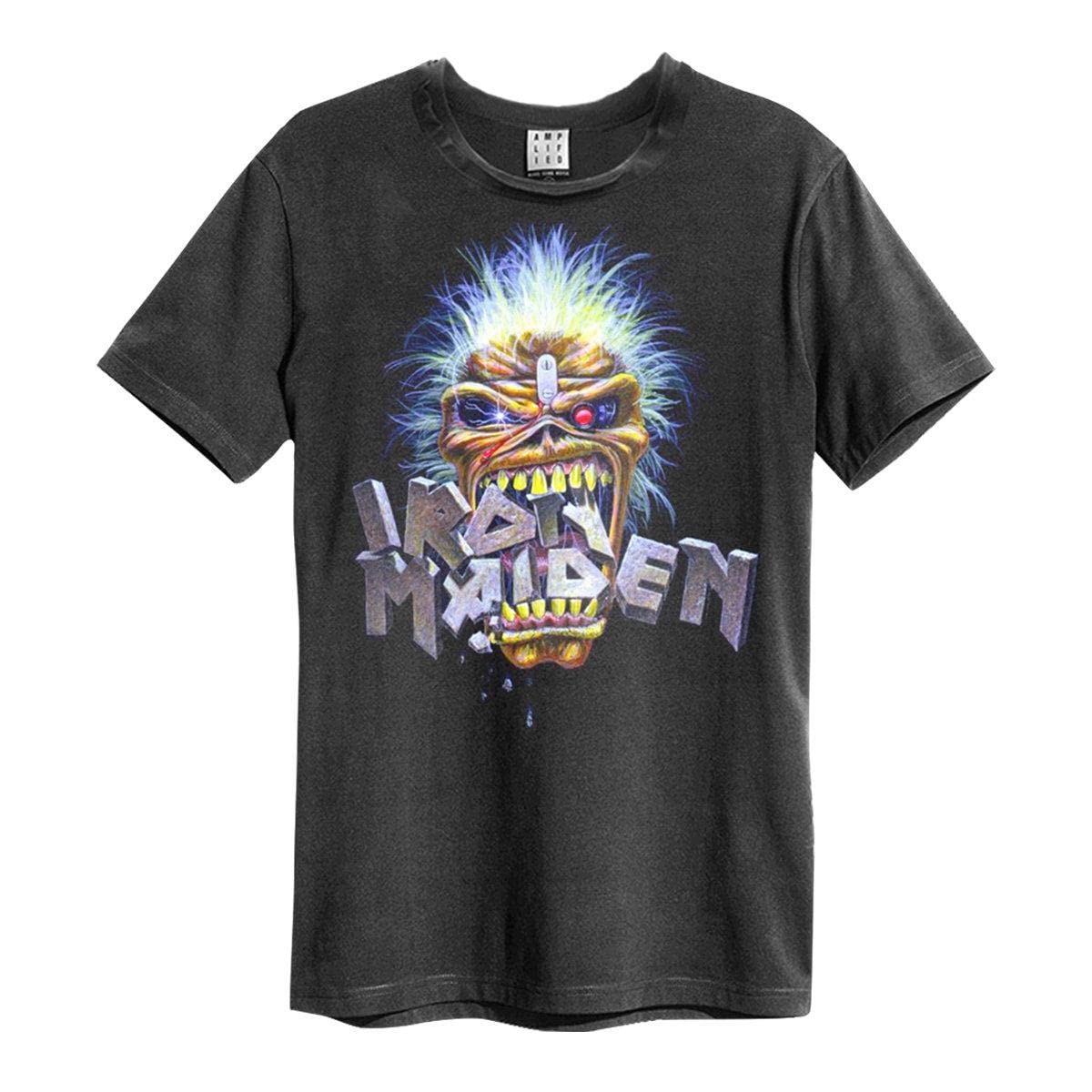 Amplified Chomp Maglietta Iron Maiden Adulto Unisex XL Carbone